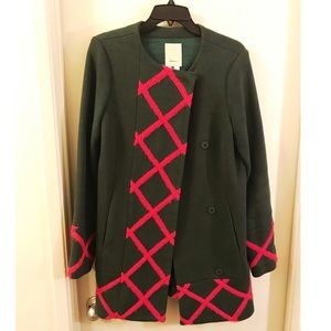 Anthropologie Forest Green Coat